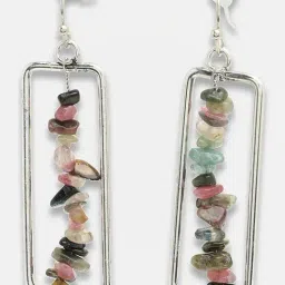 Sohi Silver Plated Party Designer Stone Drop Earrings-35