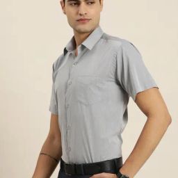 Hancock Grey Slim Fit Shirt-image-64