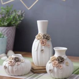 Three White Beautiful and Serene Vases-image-14
