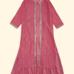 Akkriti by Pantaloons Kids Pink Embellished Party Dress-picture-2
