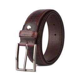 Red Chief Brown Textured Leather Formal Belt For Men-image-83