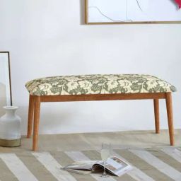 Chumbak Jodhpur Garden Floral Grey Sheesham Wood Bench-picture-35