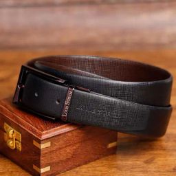 Louis Stitch Multicolored Spanish Leather Rosewood Buckle Reversible Formal Belt-image-67