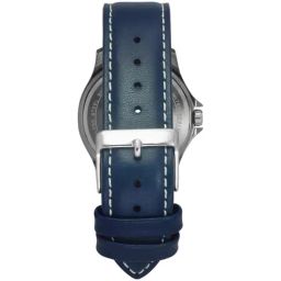 Helix By Timex Silver Round Dial Analog Leather Men Watch - TW055HG00 image 4