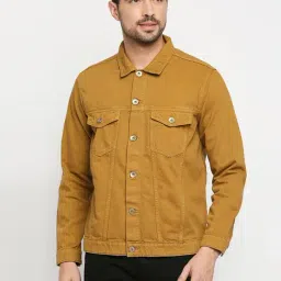 Spykar Mustard Full Sleeves Shirt Collar Denim Jacket-picture-23