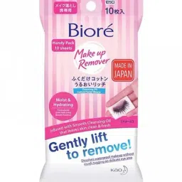 Biore Makeup Remover Cleansing Oil Cotton Facial Sheets Moist & Hydrating - 10 Packs-35