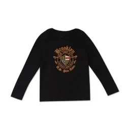 U.S. Polo Assn. Kids Black Cotton Printed Full Sleeves T-Shirt-picture-43