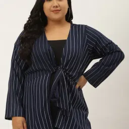 theRebelinme Navy Striped Tie Up Shrug-picture-35