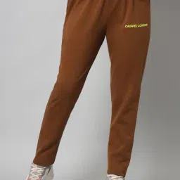 GRIFFEL Brown Printed Track Pants-image-41