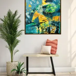 The Art House Abstract Multicolor Canvas Painting-12