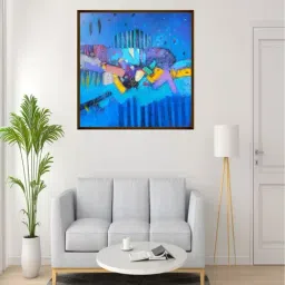 The Art House Abstract Multicolor Canvas Painting-picture-13
