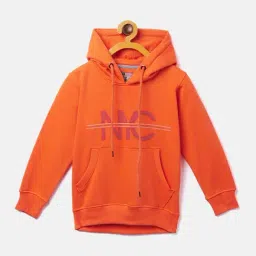 Duke Kids Orange Printed Full Sleeves Sweatshirt-picture-3