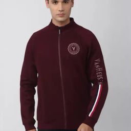 Van Heusen Sport Maroon Regular Fit Printed Sweatshirt-image-49