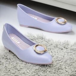 Elle Women's Lavender Flat Ballets-picture-43