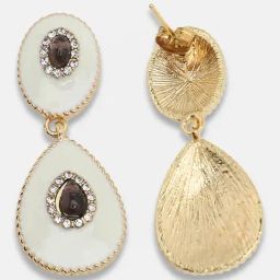 Sohi Gold Plated Party Designer Stone Drop Earrings-14
