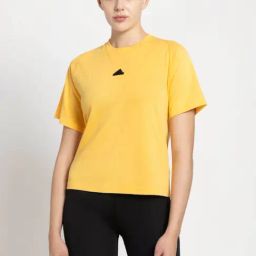 adidas Yellow Regular Fit Sports T-Shirt-image-94