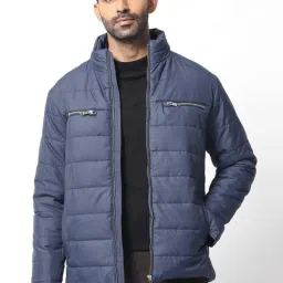 Rare Rabbit Navy Regular Fit Solid Jacket-image-37