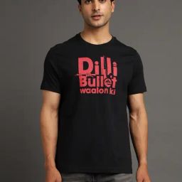 Royal Enfield Black Regular Fit Print T-Shirt-image-81