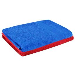 Dollar Royal Blue & Bright Red 400 GSM 100% Cotton Bath Towels - Set of 2-17