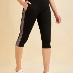 Sweet Dreams Black Cotton Capris-image-25