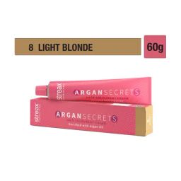 Streax Professional Argan Secret Hair Colourant Cream Light Blonde 8 - 60 gm-37