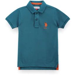 U.S. Polo Assn. Kids Blue Solid Polo T-Shirt-picture-43