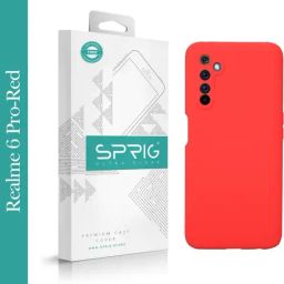 Sprig Liquid Silicone Back Cover for REALME 6 PRO (Red)-image-63