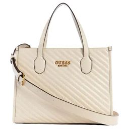 Guess Bone Silvana Quilted Tote-picture-9