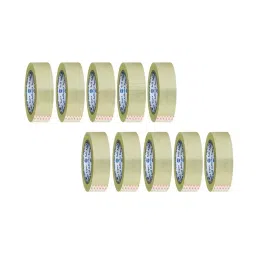 GENERIC Adhesive BOPP Tape 24 mm (1 inch) 65 m (42 Micron) Transparent (Pack of 10)-8