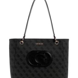 Guess Coal & Black Eco Mietta Logo Tote-14