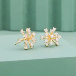 Kushal's Fashion Jewellery White Gold Polished Zircon Earring for Women-picture-21