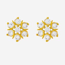 Kushal's Fashion Jewellery Classic Gold-Plated Zircon Studded Studs Earrings-picture-47