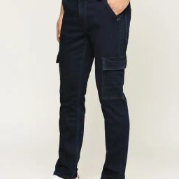 Pepe Jeans Dark Blue Straight Fit Cargo Jeans-image-27