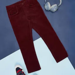 Pantaloons Junior Wine Regular Fit Trousers-picture-8