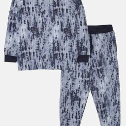 Kiddopanti Kids Blue Printed Full Sleeves T-Shirt with Trackpants-image-42