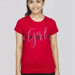 3PIN Girls Red Cotton Solid T-Shirts-image-51