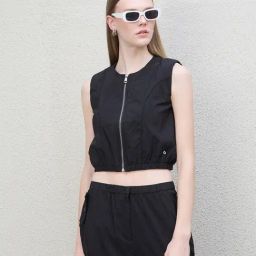 Iconic Black Stripes Padded Shoulder Jacket Style Top-picture-37