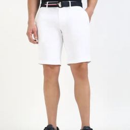 Tommy Hilfiger White Cotton Regular Fit Shorts-image-25