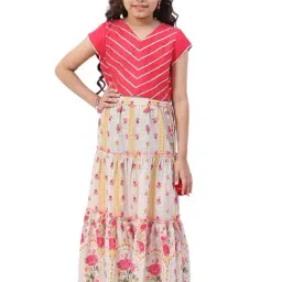 Biba Girls Red Printed Kurta Set-image-16
