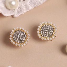 Sohi Silver Plated Designer Stone Casual Stud For Women-image-2
