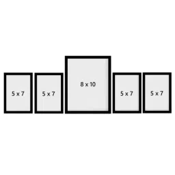 ecraftindia Memory Wall Collage Photo Frame - Set of 5 Photo Frames for 4 Photos of 5'x7', 1 Photos of 8'x10' image 4