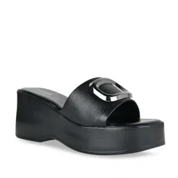 Rocia by Regal Women's Black Casual Wedges-image-68