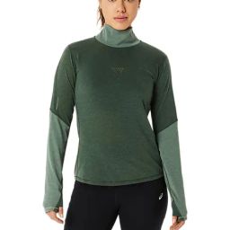 Asics Metarun Mock Neck LS Green T-Shirt-image-16