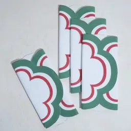 Westside Home Multicolor Scallop Design Placemats (Set of 4)-image-43