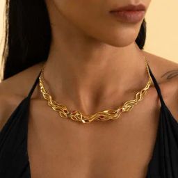Shaya Forged by Barriers Necklace in Gold Plated 925 Silver-image-52