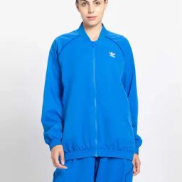 Adidas Originals Blue Logo Print Sports Jacket-image-95