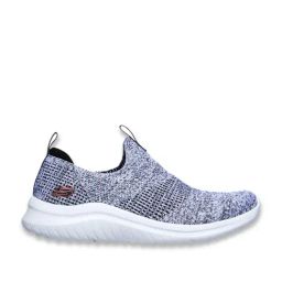 Skechers Women's ULTRA FLEX 2.0-PRETTY DAZZLIN Blue Slip-On Shoes-36