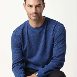 Rare Rabbit Blue Relaxed Fit Graphic Sweatshirt-image-55