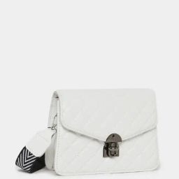Styli White Quilted Sling Handbag-image-61