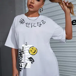 Stylecast X Hersheinbox Women Printed Drop-Shoulder Sleeves T-shirt-image-5